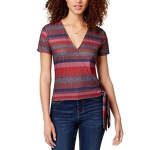 Self Esteem Juniors Striped Wrap Top